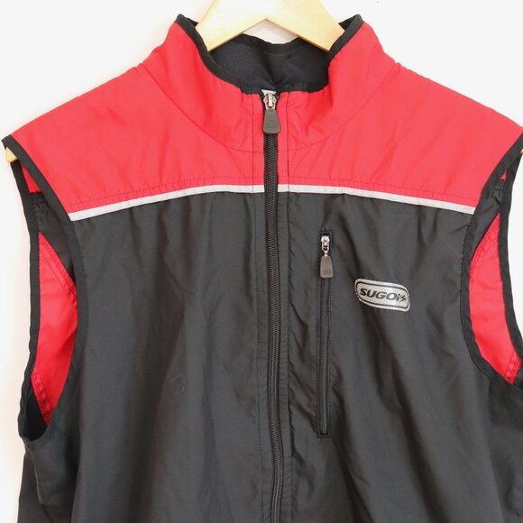 Sugoi Running Cycling Vest Red/Black Reflective Men's Size Medium - Picture 2 of 7